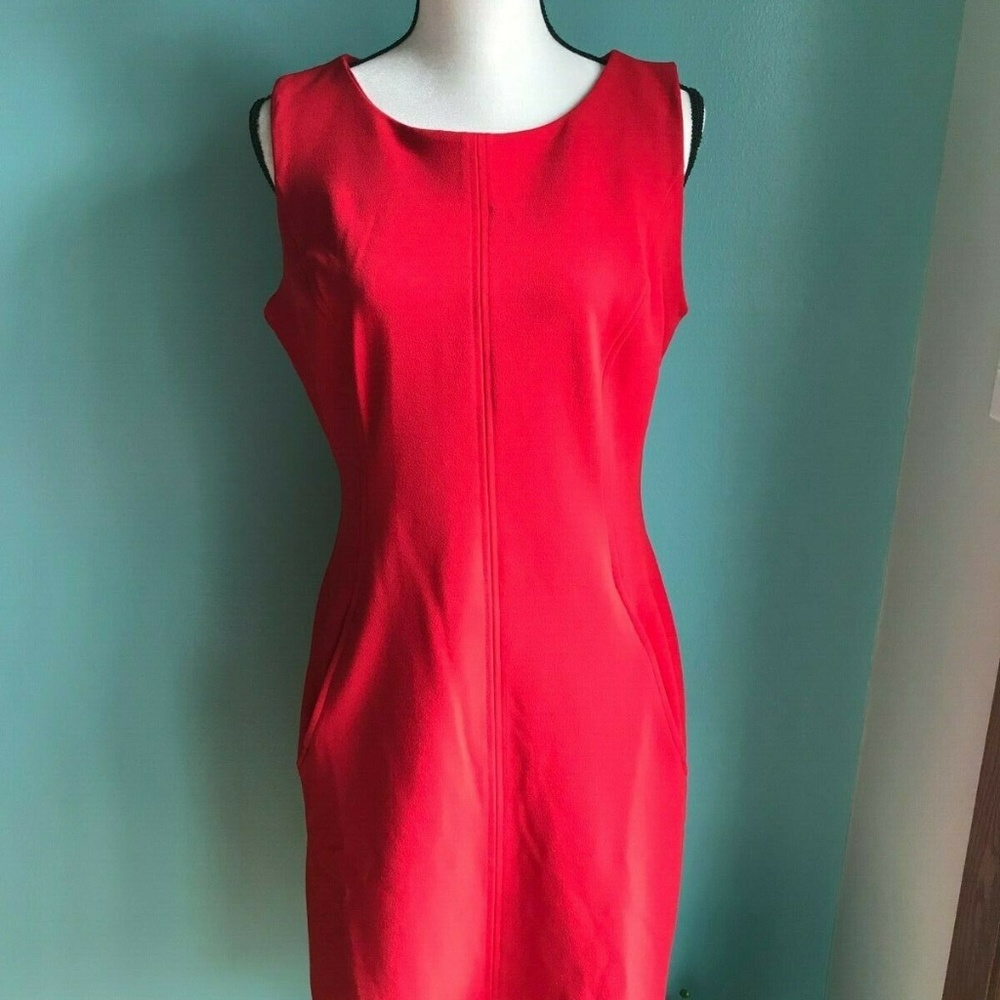 LIZ Claiborne Dress Red sleeveless Women's Size 8.